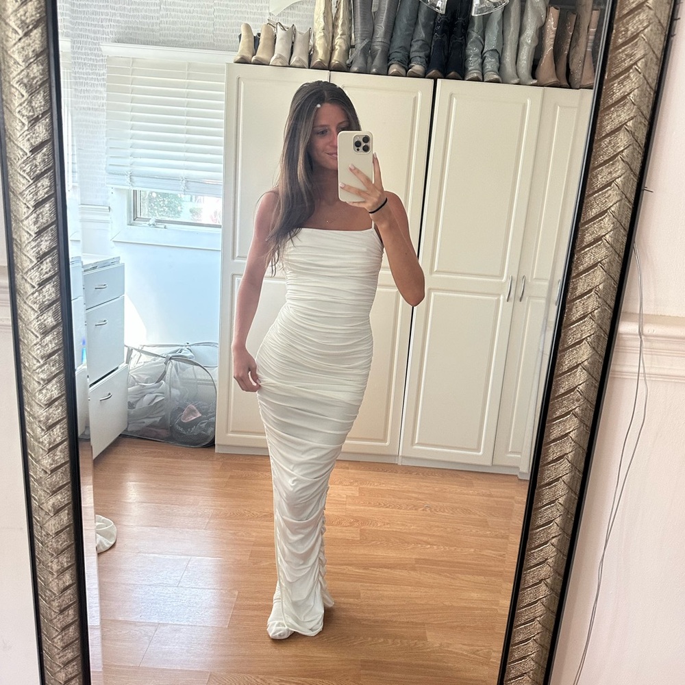 white maxi dress